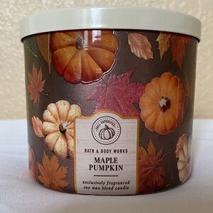 Bath & Body Works Maple Pumpkin Candle - Brown and Orange